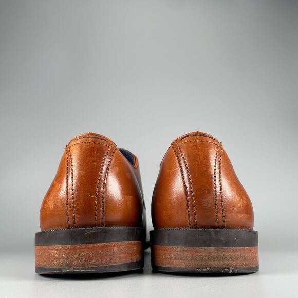 Cole Haan Grand OS Lenox Hill Men\'s 8.5 M Brown Split Toe Oxford Dress Shoes EUC main image 6